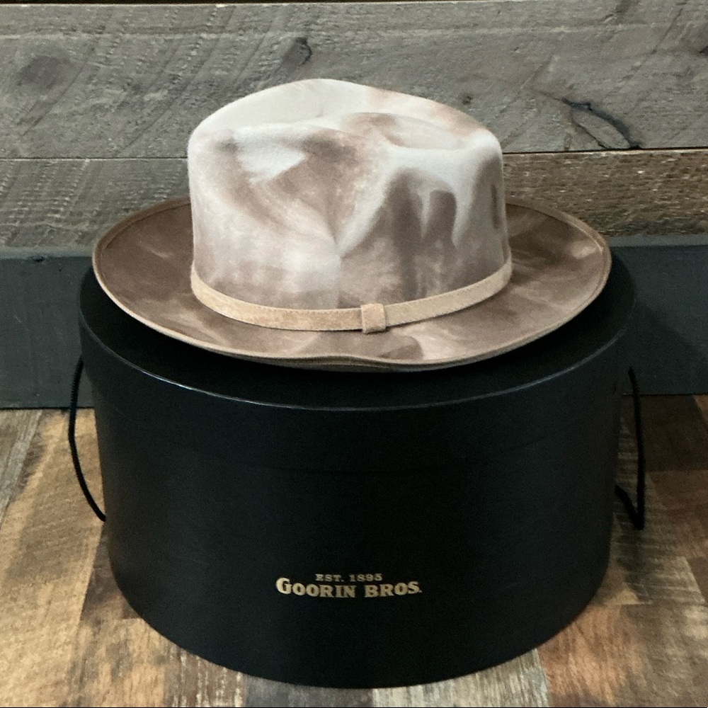 Rare Goorin Bros. Affogato Swirl Pattern Fedora - Size XL - Made in USA
